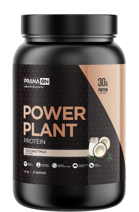 vanilla protein powder, power plant protein tub